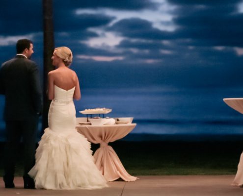 Scripps Seaside Forum bride and groom