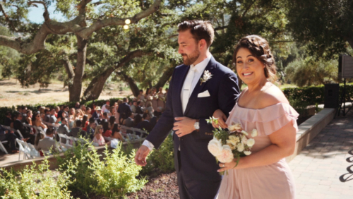 Mt. Woodson Castle Wedding bridal party processional