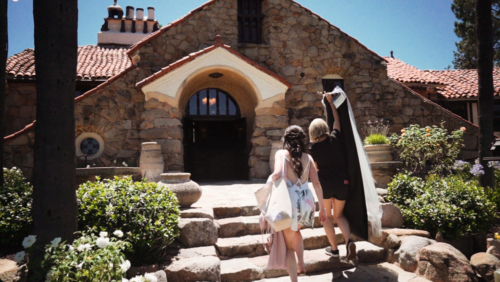 Mt. Woodson Castle Wedding bride arriving at venue