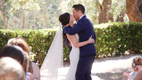 Mt. Woodson Castle Wedding video ceremony kiss