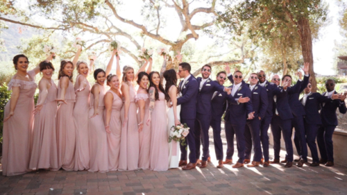 Mt. Woodson Castle Wedding bridal party