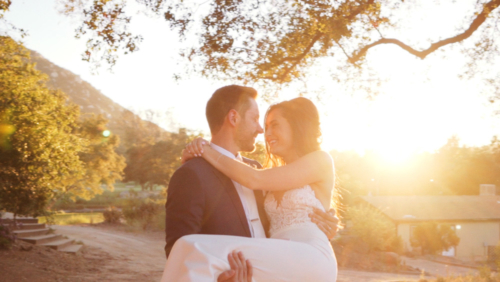 Mt. Woodson Castle Wedding Bride and Groom