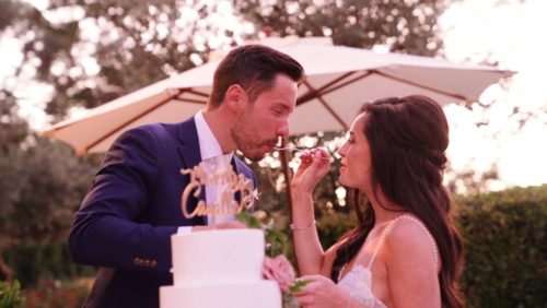 Mt. Woodson Castle Wedding Cake Cutting