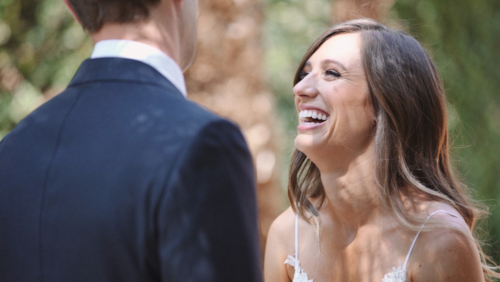 Bride and Groom's at first look before ceremony