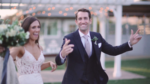 Bride and groom grand entrance dance Brookview Ranch Malibu