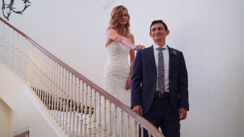 First look on the stairs at the Darlington House in La Jolla.