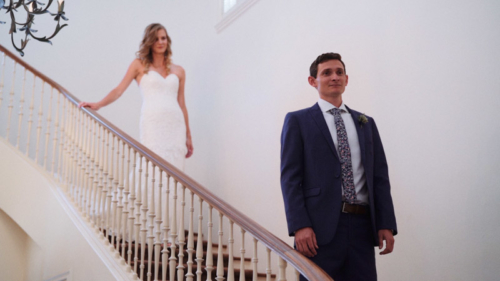 First look on the stairs at the Darlington House in La Jolla.