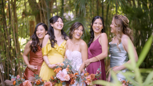 Bride with bridesmaids at Botinca Trademark Venue